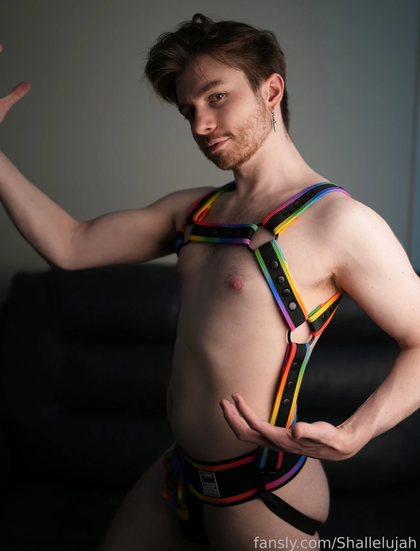 Happy pride everyone i m feeling sexy in this rainbow harness and i part 29 
