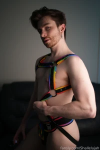Happy pride everyone i m feeling sexy in this rainbow harness and i part 37