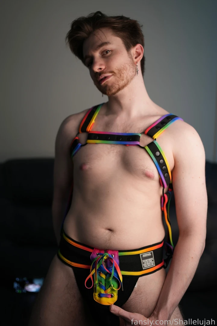 Happy pride everyone i m feeling sexy in this rainbow harness and i part 25 
