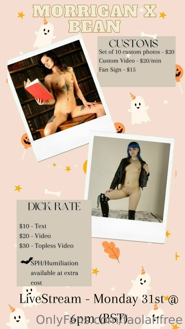 Upcoming halloween collab bean_exclusive and faolan now taking orders 