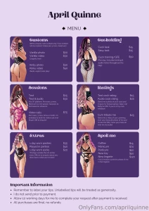 Menu last updated 30 12 2024