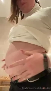 And me after the binge look how firm and tight my tummy is my jeans part 3