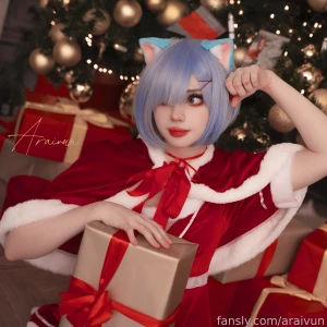 Merry christmasu christmas rezero rem anime cosplay stockings kawaii part 1