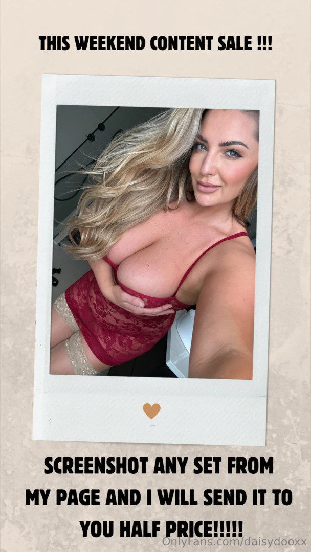 Dont forget content sale just message me privately and ill send you 