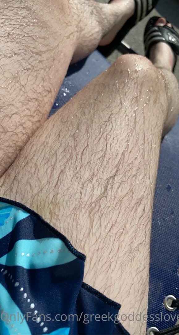 Wet hairy play time in the pool today part 4 
