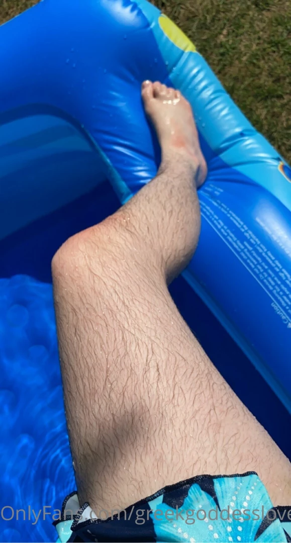 Wet hairy play time in the pool today part 3 