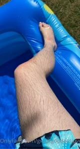 Wet hairy play time in the pool today part 3