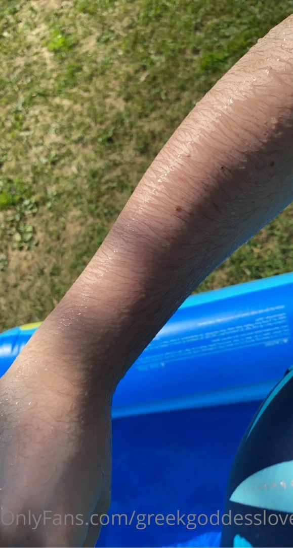 Wet hairy play time in the pool today part 2 