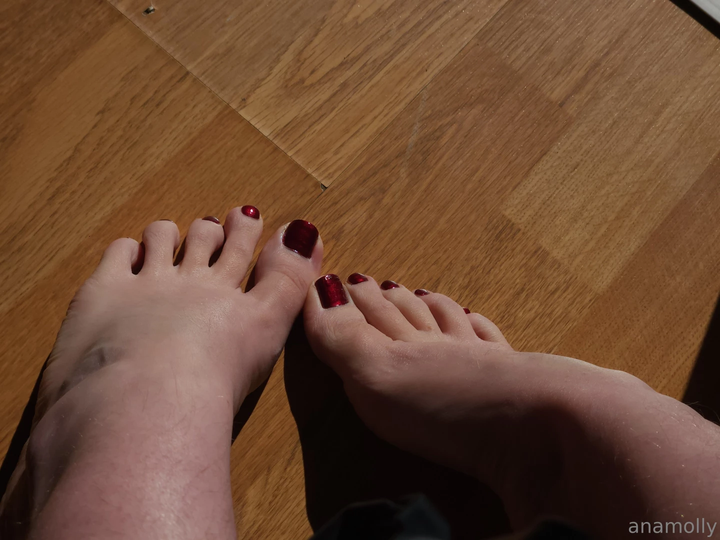 Pics of my diy pedi cute feet red nail polish part 5 
