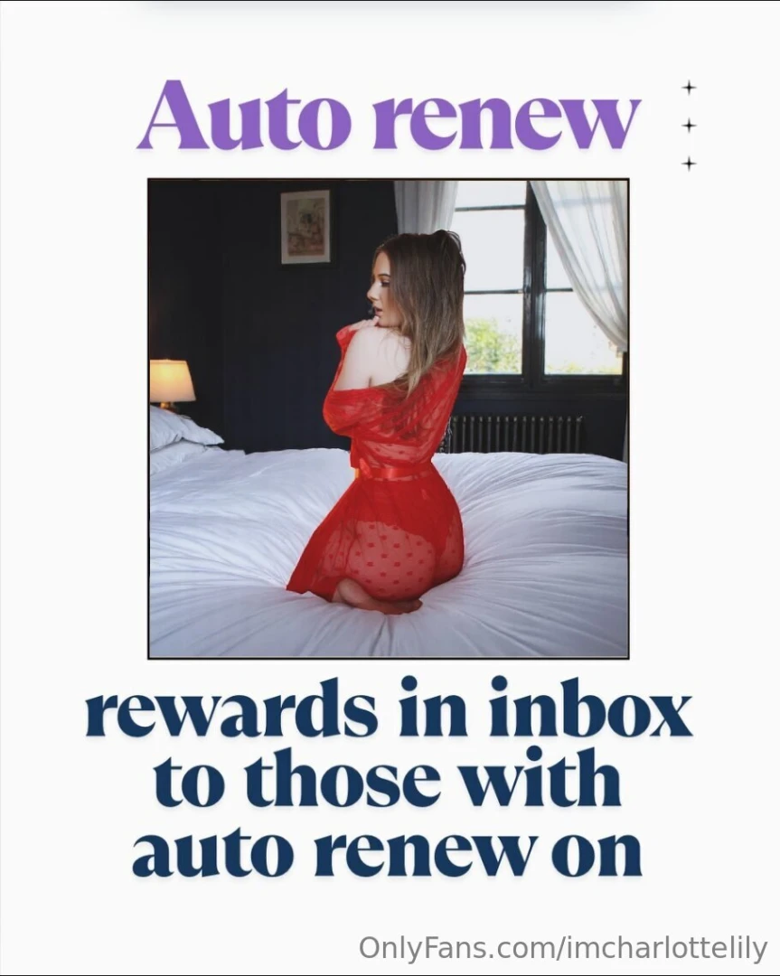 Renew bonus don t forget to turn your auto renew on show me on the day part 1 