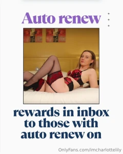 Don t forget to leave your auto renew turned on to receive rewards in