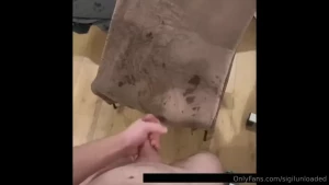 Mega load blasted all over my chair yup that s all cum