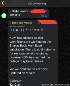 Sadly no content today because of power outage since 7 a m this part 3