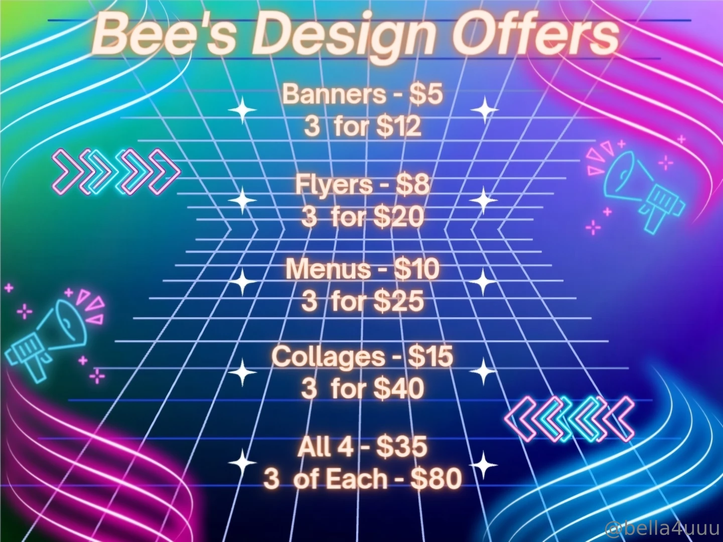 Now designing flyers menus collages i have references if you d like to 