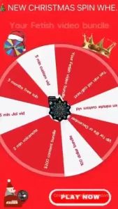 Christmas spin the wheel just 10 per spin and have as many as you like