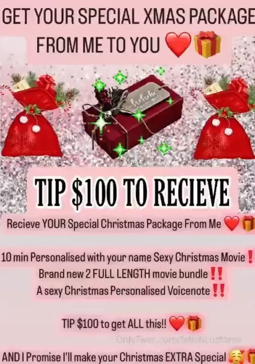 Special christmas package from me included in your package is -10 
