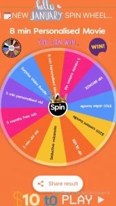 My new january spin wheel is here just 10 a spin amp you can spin as part 1