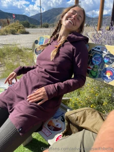 Post-hike relaxing