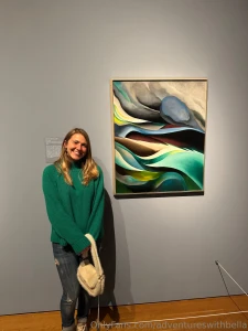 Blending in with the art at the museum