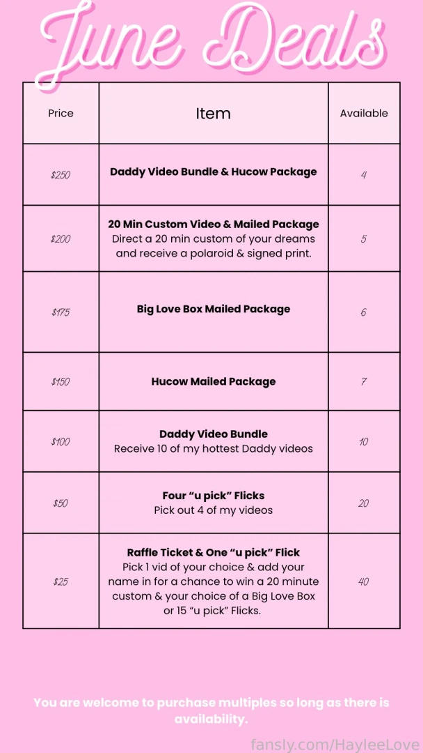 Please message if you have any questions 