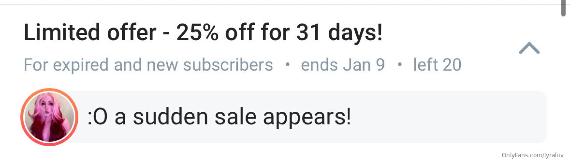 My paid page has a 25 off sale rn deactivaeted 