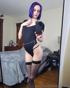 Fishnet thigh highs are so cute