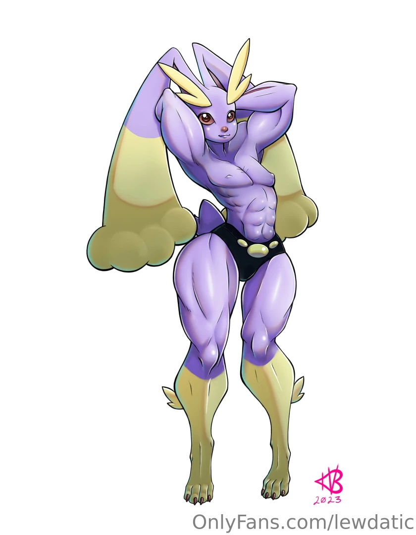 A gift for my fren melandeity of his fused lopunny and machoke named 