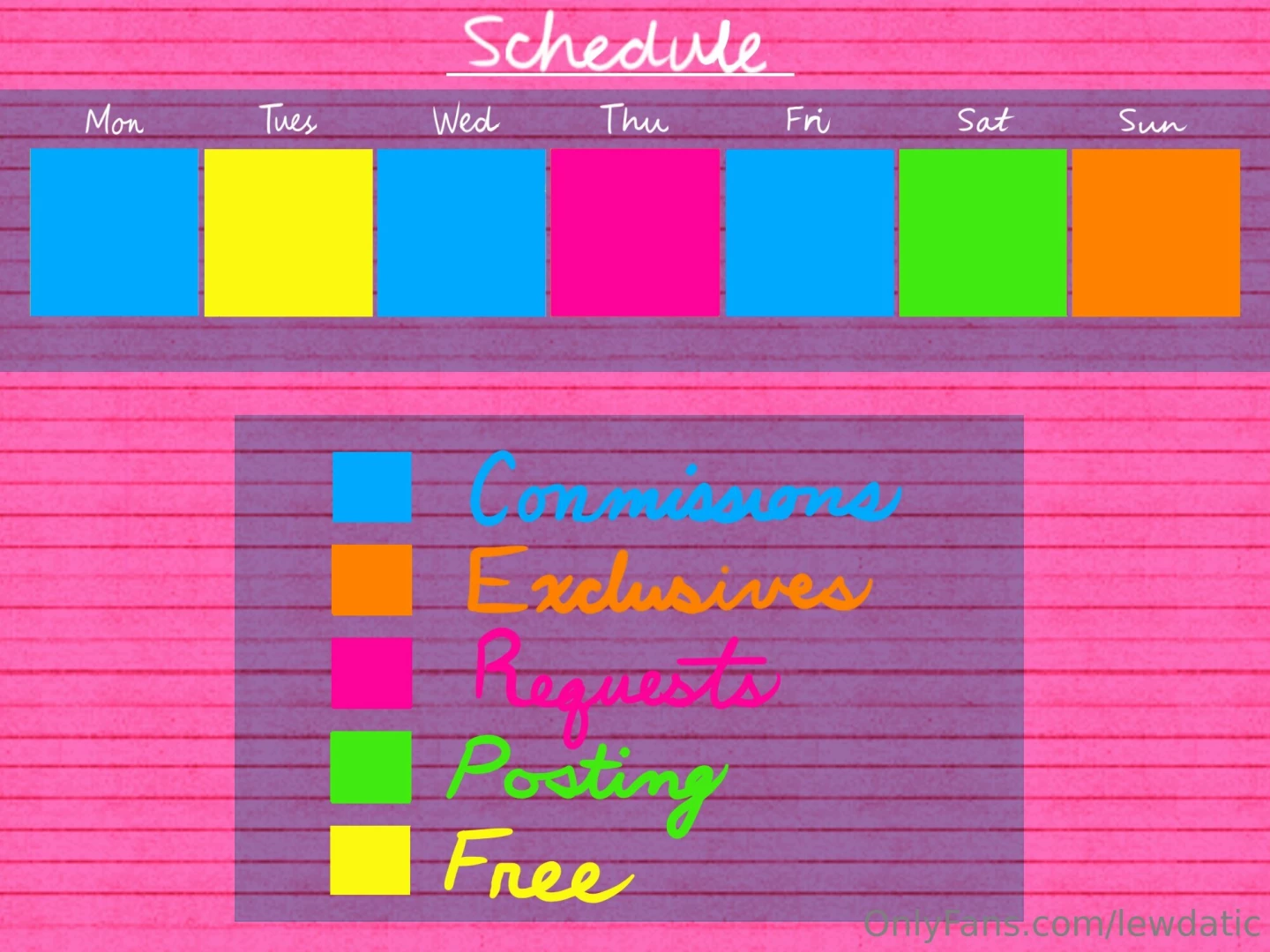 Back to scheduling for the week of march 6th-12th 