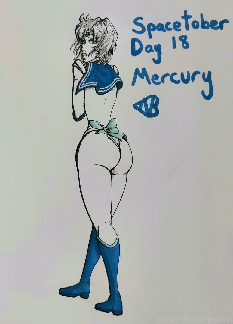 I wanted one on time for once so here s sailor mercury for the day 18 