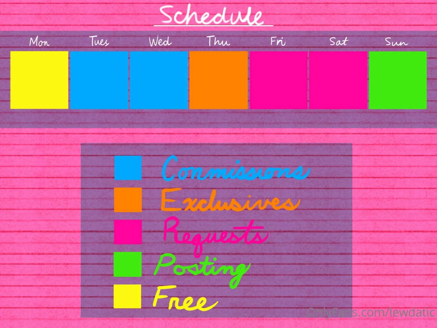 Next week s schedule june 13th - june 19th 