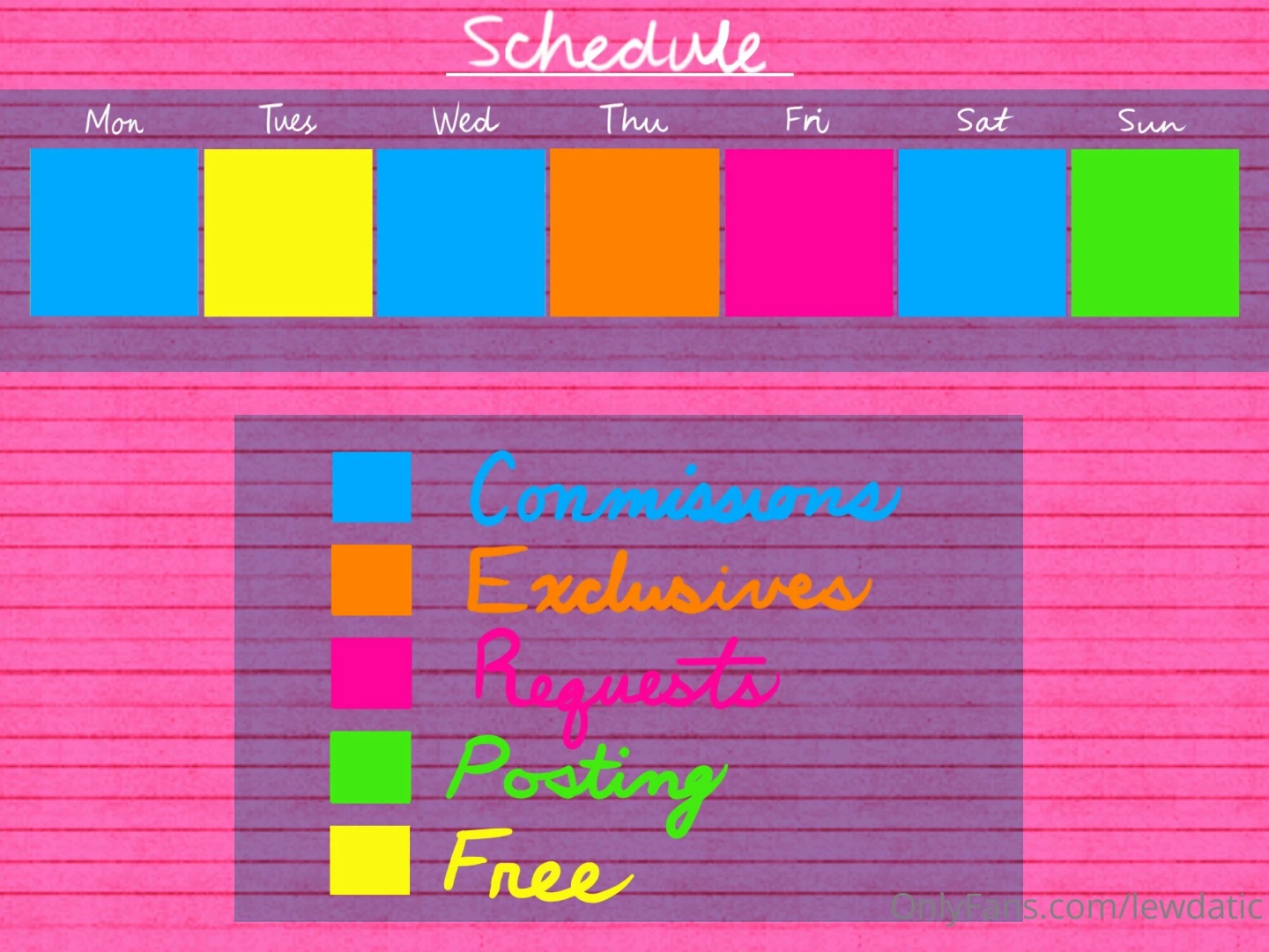 Next week s schedule jun 27th - jul 3rd 