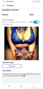 Sooo ya girl enter this contest and is in top 10 keep me there or