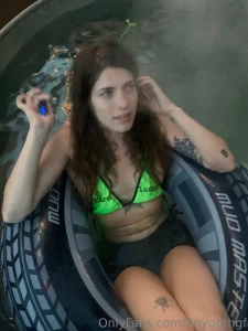 Neon green bikini