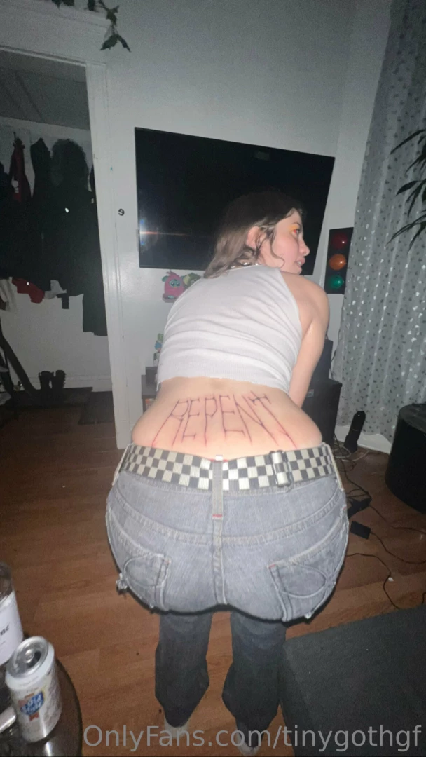 New tattoo finally got a tramp stamp sending a hot video to your inbox 