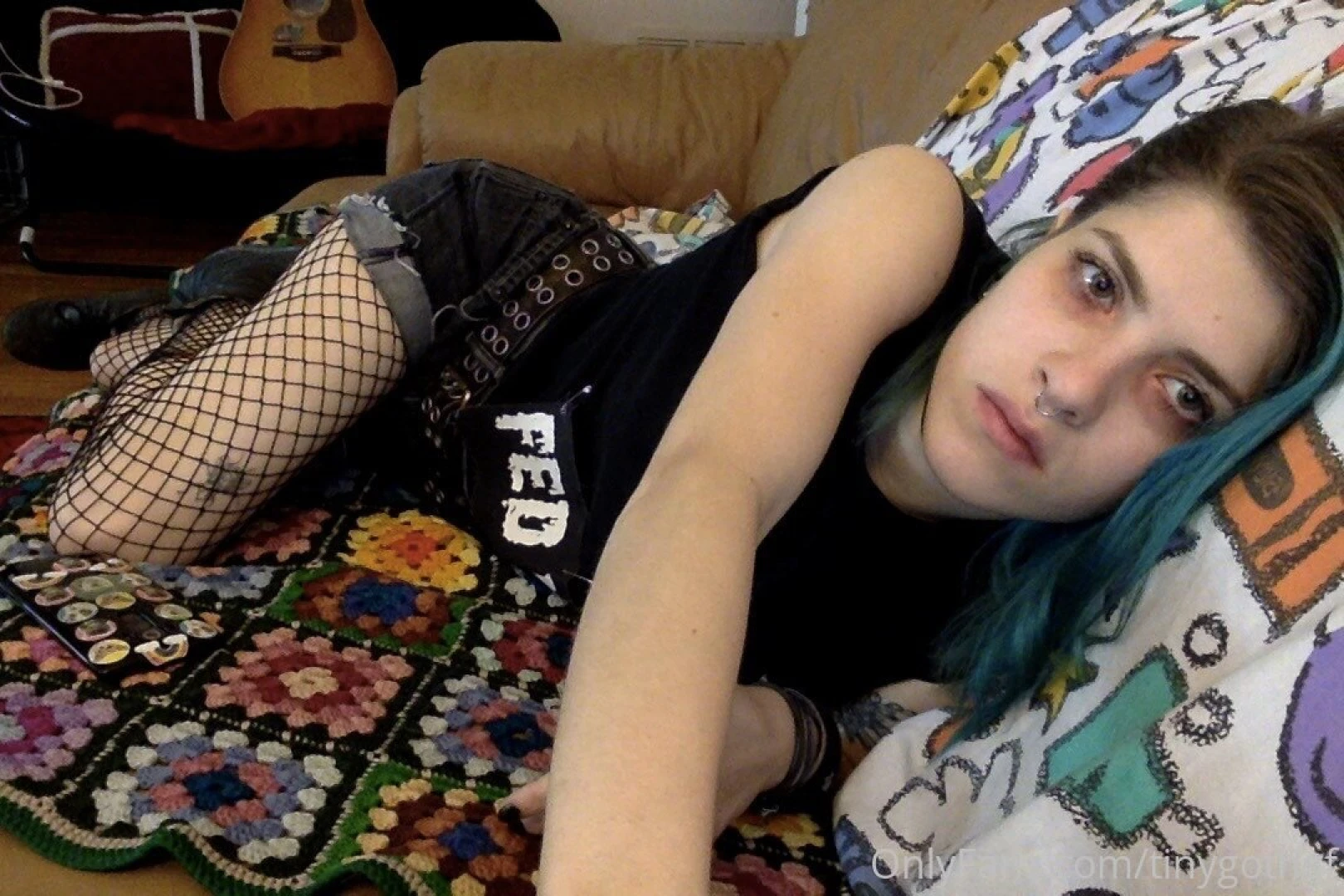 Throwback to short hair amp fishnets 
