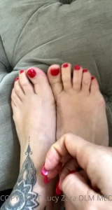 Beauty regime today just had a pedicure and manicure got to love red