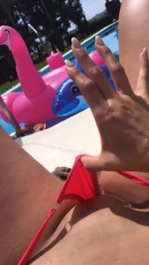 Naughty pool sidefun look what i can see