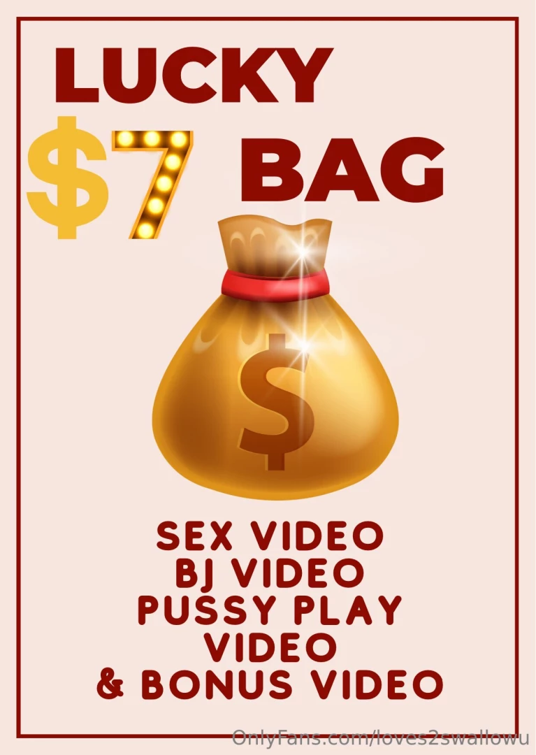 7 lucky bag all that only 7 unlock and cum for me 