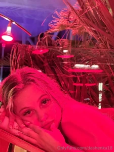 Lost in the pink haze i was at the spa and there was an artificial sun