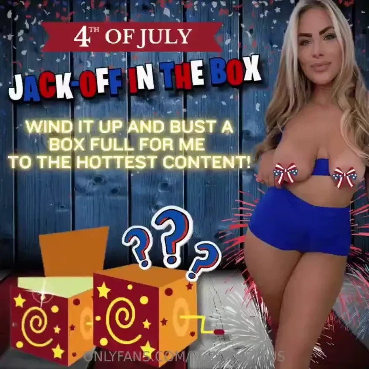 Jack-off in the box with me this july 4th loaded with all sorts of part 1 
