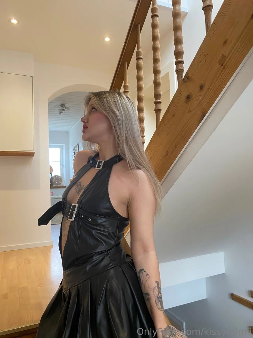 Embracing my edgy side in this leather number who s into a bit of 