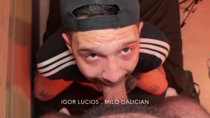 Sweaty jocks go wild milo pounds igor after an intense workout 1h25min