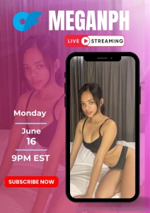 My very first live is happening exclusively on my vip meganph and i
