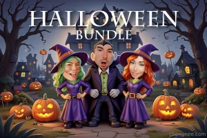 Halloween special bundle 2 videos discount in one pack ninja in hell