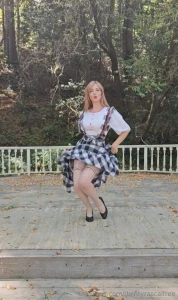 A sweet striptease to nude in my backyard i finally get a stage to