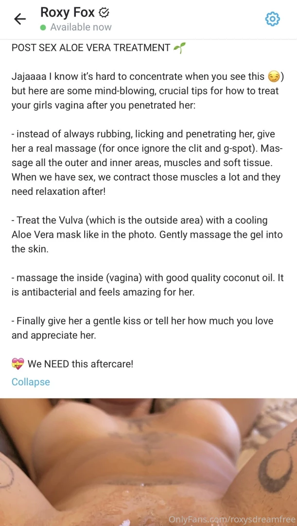 roxysdreamfree - How to treat a vagina with love and care after you ve penetrated her 