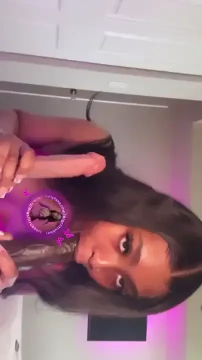 I fantasize about 2 dicks in my mouth would you let your cock 