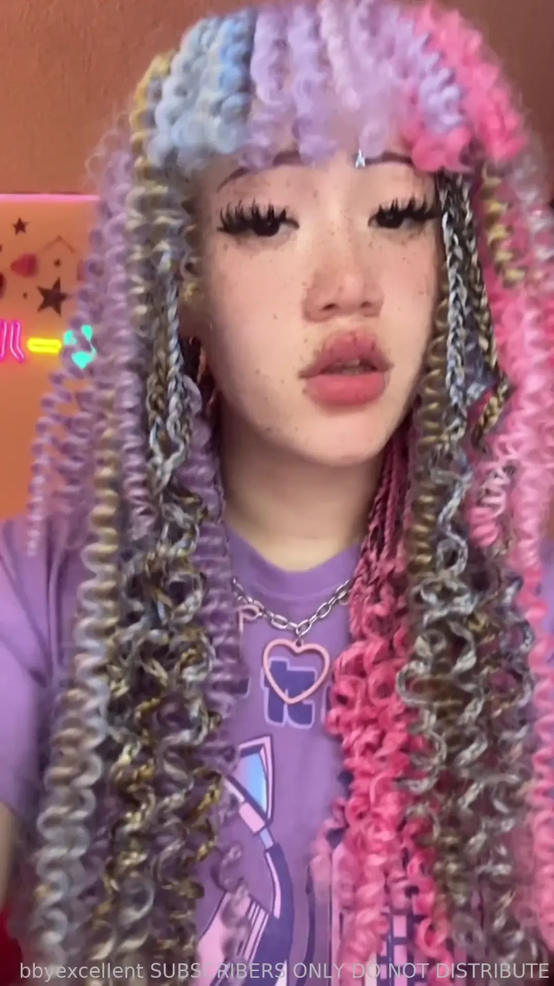 Showing off my bisexual pride hair sfw 