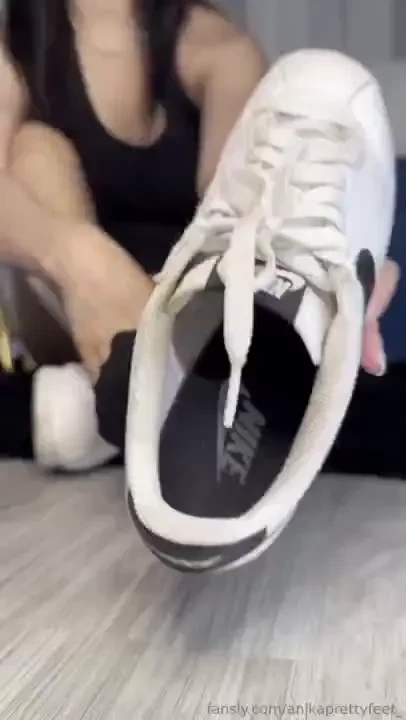 -after the gym workouts my feet so sweaty - pearl white pedi joi 