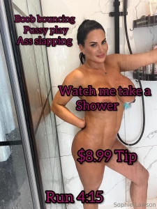 Watch me take a shower water running over my mild curves bubbles